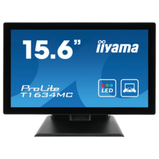 iiyama ProLite T16XX, 39.6 cm (15,6''), Projected Capacitive, 10 TP, Full HD, USB, kit (USB), black