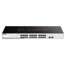 D-Link DGS-1210-26 26-port Gigabit Smart+ Switch, 24x GbE, 2x SFP, fanless