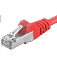 PREMIUMCORD Patch kabel CAT6a S-FTP, RJ45-RJ45, AWG 26/7 10m červená