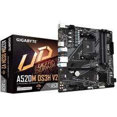 BAZAR - GIGABYTE MB Sc AM4 A520M DS3H V2, AMD A520, 4xDDR4, 1xHDMI, 1xDP, mATX - Po opravě (Bez příšlušenství)