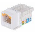 Intellinet Locking Cat6 Keystone Jack, UTP, Toolless, Locking Function, White