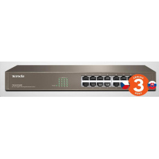 Tenda TEG1016D 16-port Gigabit Ethernet Switch, 10/100/1000 Mbps, fanless, rackmount