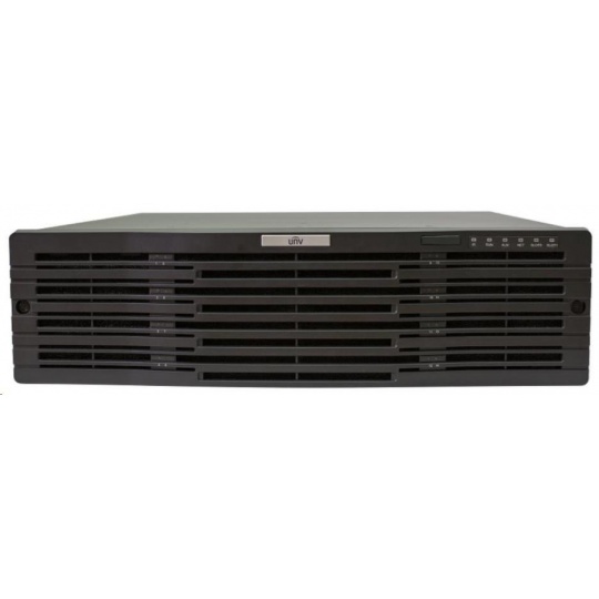 Uniview NVR, 64 kanálů, H.265, 16xHot-Swap HDD, RAID, 12 Mpix (384/384 Mbps), 2xHDMI+ VGA , 4xUSB, 2xMiniSAS,2xSFP,audio