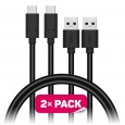 CONNECT IT Wirez USB-C (Type C) -> USB-A, USB 3.1 Gen 1, černý, 1 m (2 ks v balení)