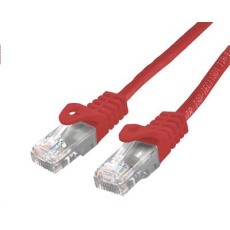 C-TECH kabel patchcord Cat6, UTP, červený, 0,25m