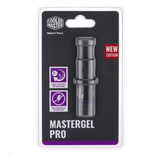 Cooler Master termální pasta na CPU Master Gel Pro V2, tep. vodivost 8 W.m, 1.5ml, 4g, šedá