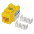 Intellinet Cat6 Keystone Jack, UTP, Yellow, Punch-down