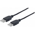 MANHATTAN kabel USB 2.0, Type-A Male to Type-A Male, 1m, Black