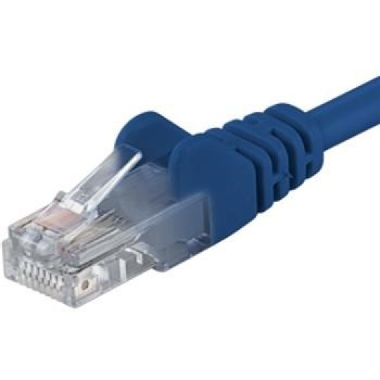 PremiumCord Patch kabel UTP RJ45-RJ45 CAT6 2m modrá