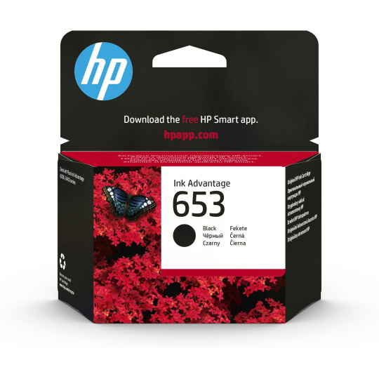 HP 653 Black Original Ink Advantage Cartridge (360 pages)