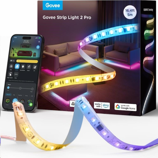 BAZAR - Govee Strip Light 2 Pro RGBICWW pásek 5m Matter - Poškozený obal (Komplet)