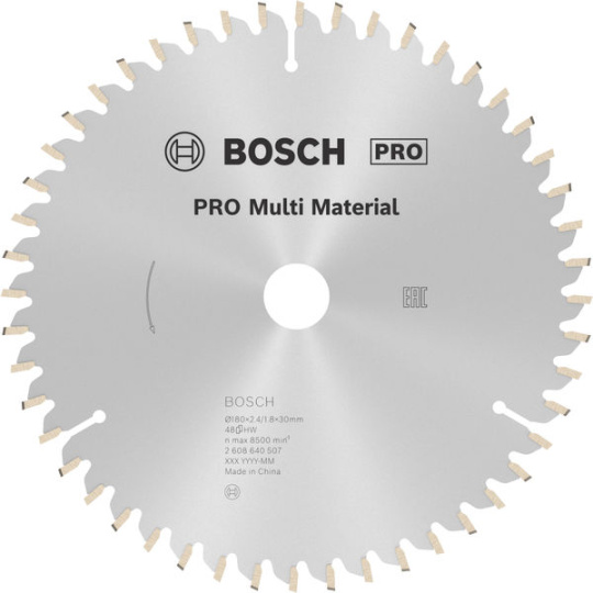 Bosch pilový kotouč PRO Multi Material pro okružní pilu, 180 × 2,4 × 30 mm