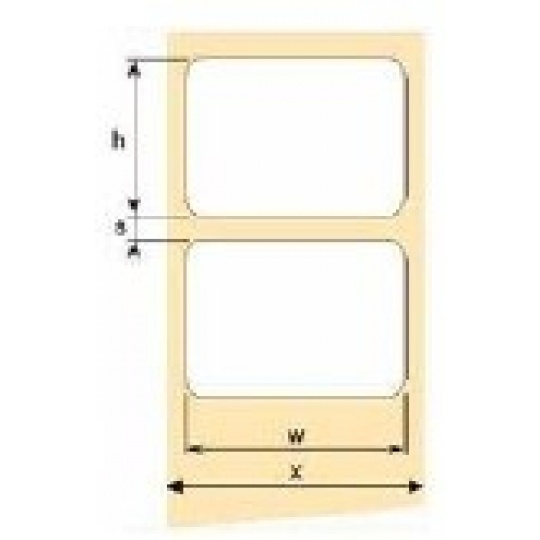 OEM samolepící etikety 70mm x 15mm, bílý papír, cena za 5000 ks