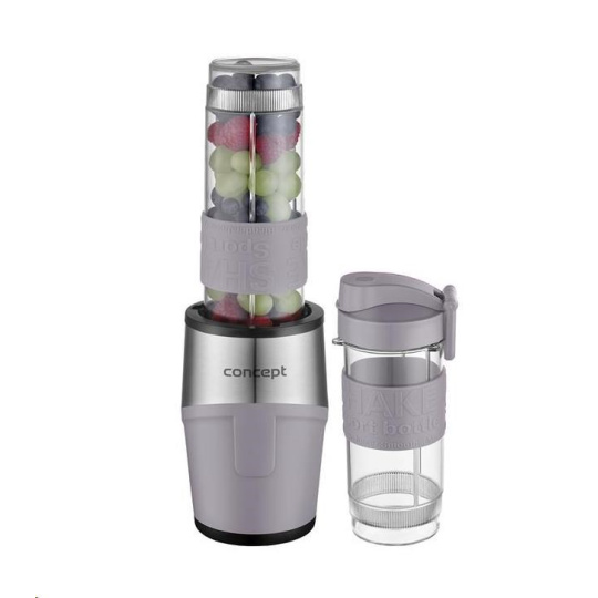 Concept SM3482 smoothie blender, 500 W, 2 tritanové nádoby, 23000 RPM, šedá