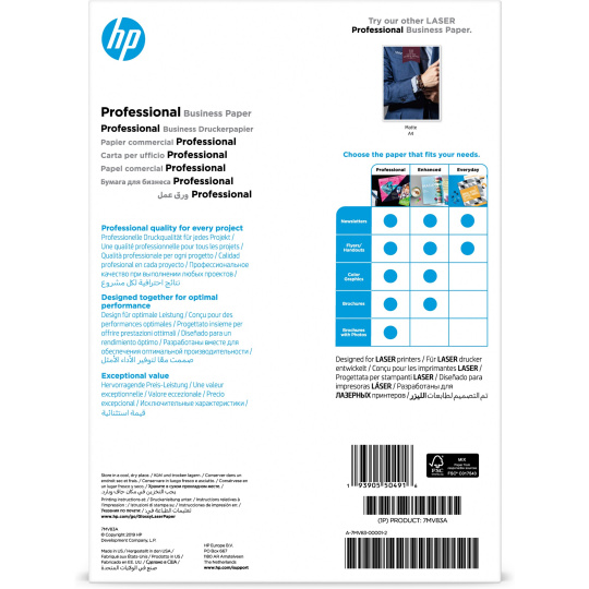 HP Prof Gls LJ A4 200g 150sh FSC Paper (laser)