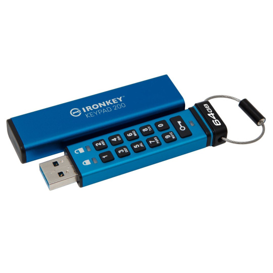 Kingston Flash Disk IronKey 64GB USB-C IronKey Keypad 200C, FIPS 140-3 Lvl 3 (Pending) AES-256