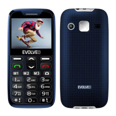 EVOLVEO EasyPhone XD, mobilní telefon pro seniory s nabíjecím stojánkem (modrá barva)