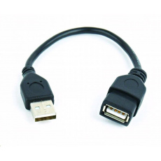 GEMBIRD USB kabel, A-A 15cm 2.0, prodlužovací, HQ Black, zlacené kontakty