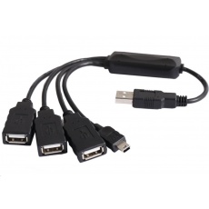 PremiumCord USB2.0 HUB 4-portový Black cable