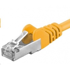 PREMIUMCORD Patch kabel CAT6a S-FTP, RJ45-RJ45, AWG 26/7 5m žlutá