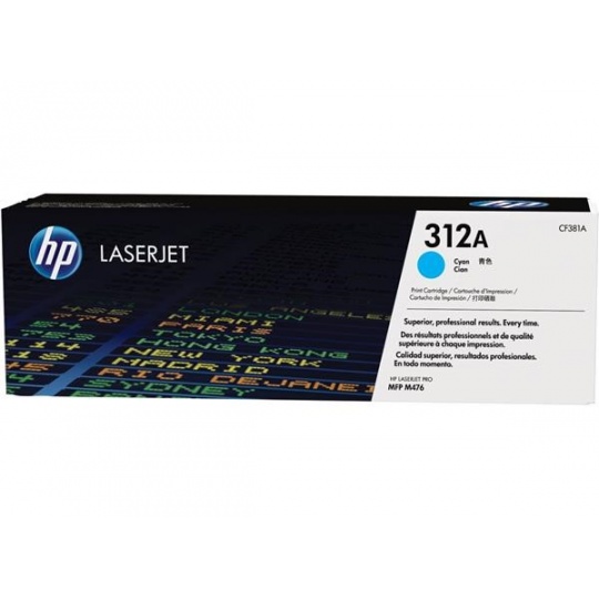 HP 312A Cyan LJ Toner Cart, CF381A (2,700 pages)