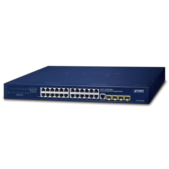 Planet switch GS-4210-24T4S, L2/L4, 24x 1000Base-T, 4x SFP, web, SNMP V3, VLAN, QOS, IPV6