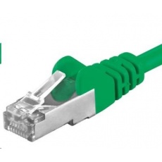 PREMIUMCORD Patch kabel CAT6a S-FTP, RJ45-RJ45, AWG 26/7 1m zelená