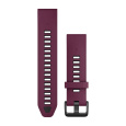 Řemínky QuickFit® 20 Watch Bands, Merlot/Graphite Silicone