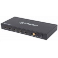 Manhattan HDMI přepínač, 1080p 4-Port HDMI Multiviewer Switch, černá