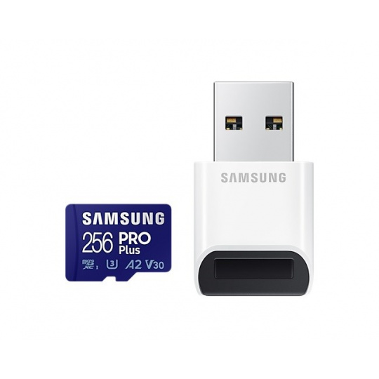 Samsung micro SDHC karta 256GB PRO Plus + USB adaptér - EOL