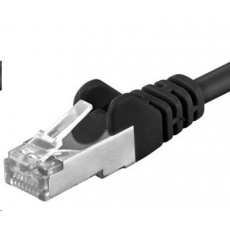 PREMIUMCORD Patch kabel CAT6a S-FTP, RJ45-RJ45, AWG 26/7 1,5m černá