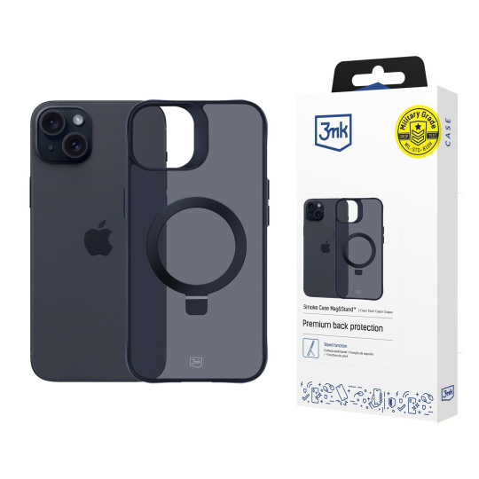 3mk Smoke Case Mag&Stand pro Apple iPhone 15 Plus