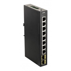 D-Link DIS-100G-10S Průmyslový Gigabit unmanaged switch, 8x GbE, 2x SFP, DIN